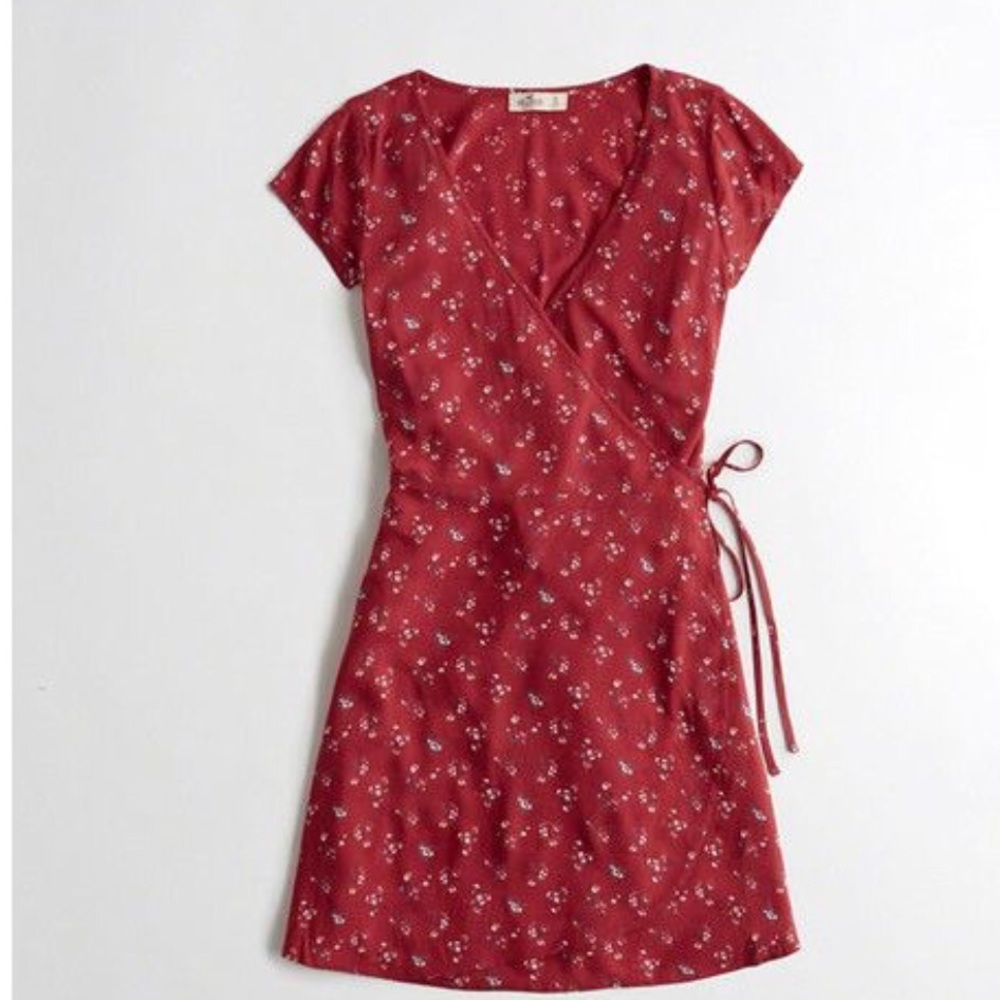 Hollister Red Beach Wrap Dress
